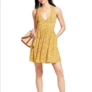 Yellow halter top dress